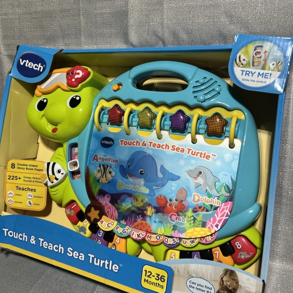 VTech Touch andVTech Touch and Teach Sea Turtle Interactive Learning Book, Green